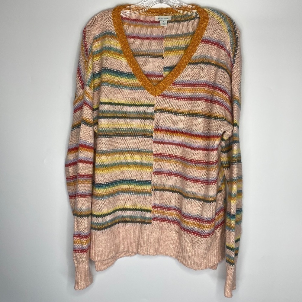 Sundance Symphony Stripes Sweater Size Medium Multicolor Oversized